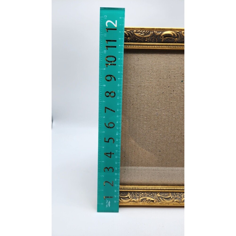 Burnes Of Boston Wood Ornate Gold 8x10 Photo Picture Frame Textural Design Vntg - Picture 4 of 6